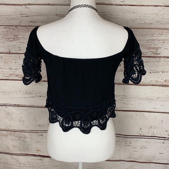 Charlotte Russe Black crop Top Small - Picture 4 of 11